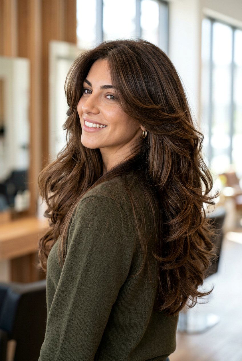 Italian Layers For Long Hair - 20 long haircuts with face framing layers - 20 long haircuts with face framing layers