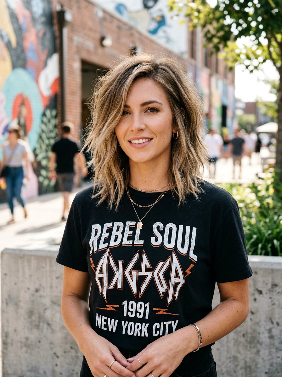 Italian Lob With Choppy Ends - 20 italian lob haircut with movement - 20 italian lob haircut with movement