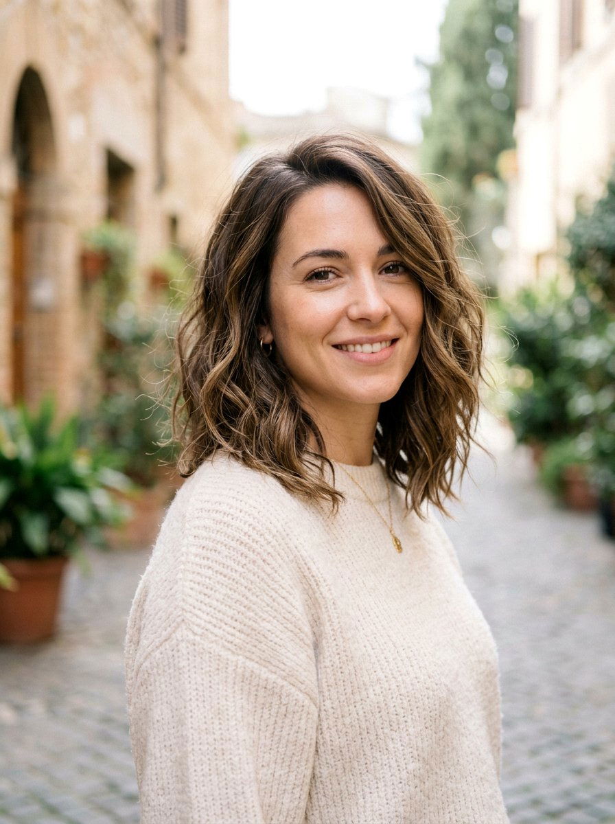 Italian Lob With Lived In Waves - 20 italian lob haircut with movement - 20 italian lob haircut with movement