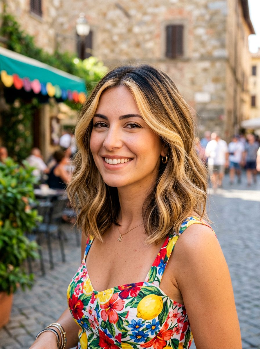 Italian Lob With Money Piece - 20 italian lob haircut with movement