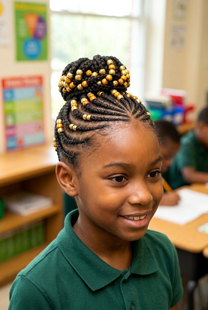 Item21 - 20 school braid styles for black girls with beads - 20 school braid styles for black girls with beads