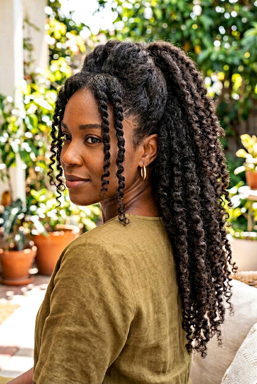 Item21 - 20 twist out on long natural hair - 20 twist out on long natural hair