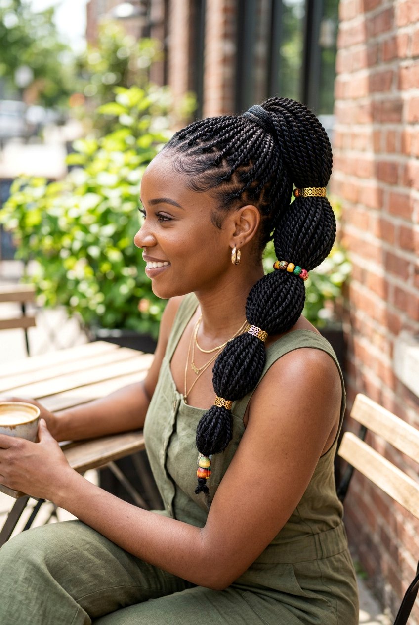 Item22 - 20 mini twist ponytail hairstyle - 20 mini twist ponytail hairstyle