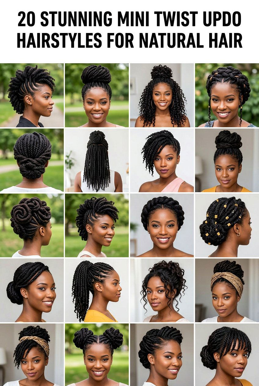 Item22 - 20 mini twist updo hairstyle - 20 mini twist updo hairstyle