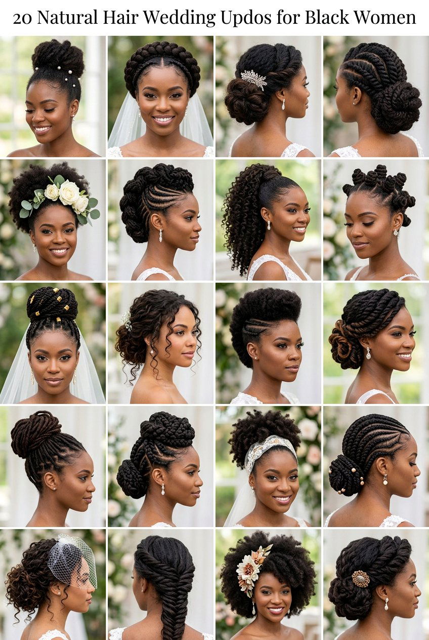 Item22 - 20 wedding updo for black women natural hair - 20 wedding updo for black women natural hair