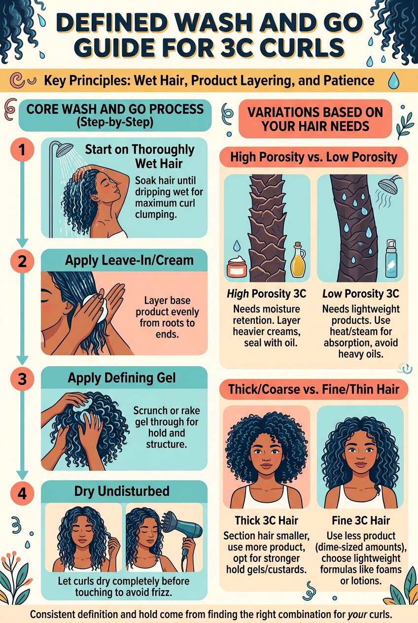 Item22 - 20 defined wash and go for 3c hair - 20 defined wash and go for 3c hair