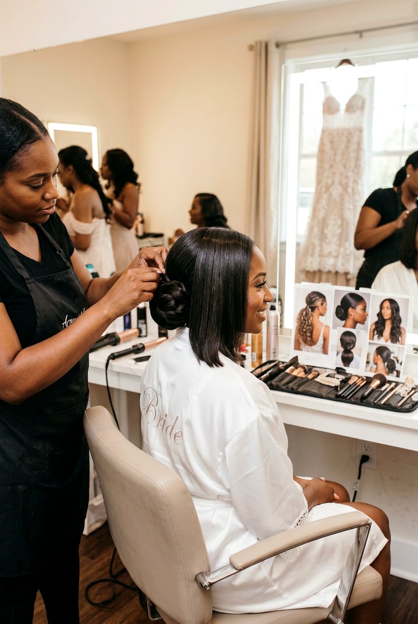 Item22 - 20 elegant silk press wedding hairstyle - 20 elegant silk press wedding hairstyle