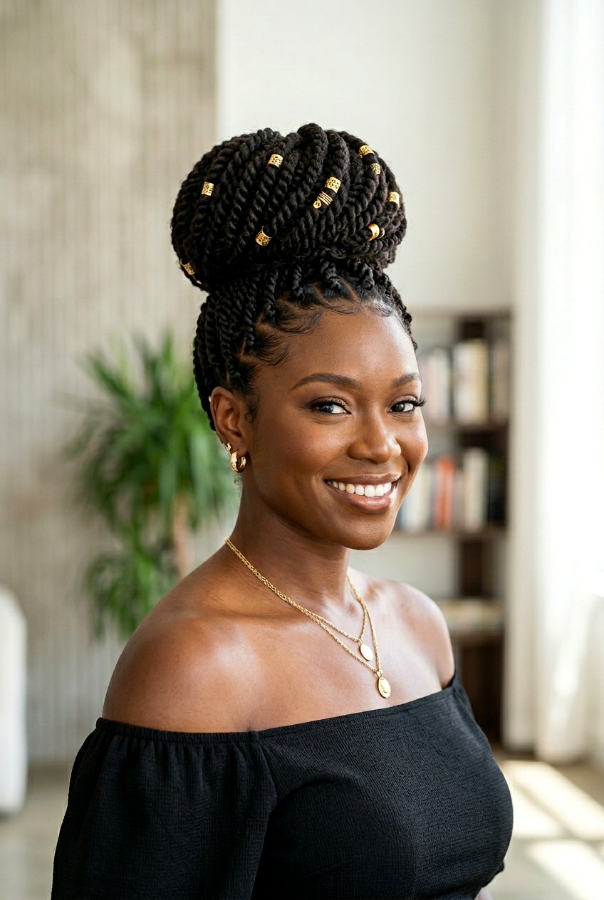 Item23 - 20 mini twist updo hairstyle - 20 mini twist updo hairstyle