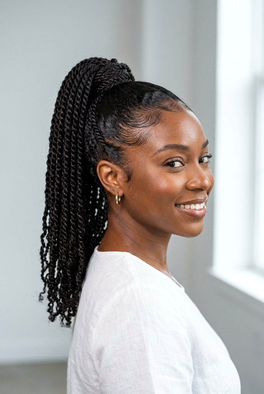 Item23 - 20 mini twist ponytail hairstyle - 20 mini twist ponytail hairstyle