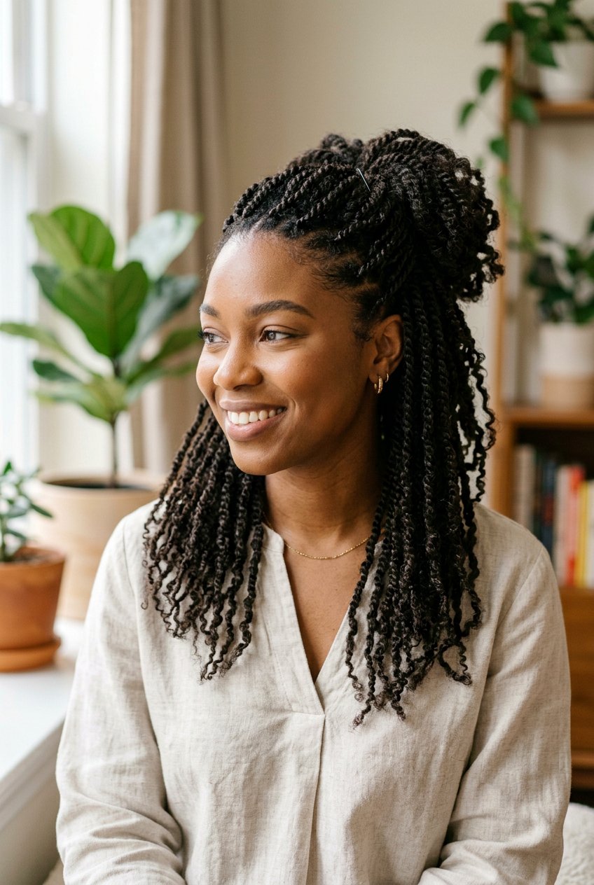 Item24 - 20 mini twist updo hairstyle - 20 mini twist updo hairstyle