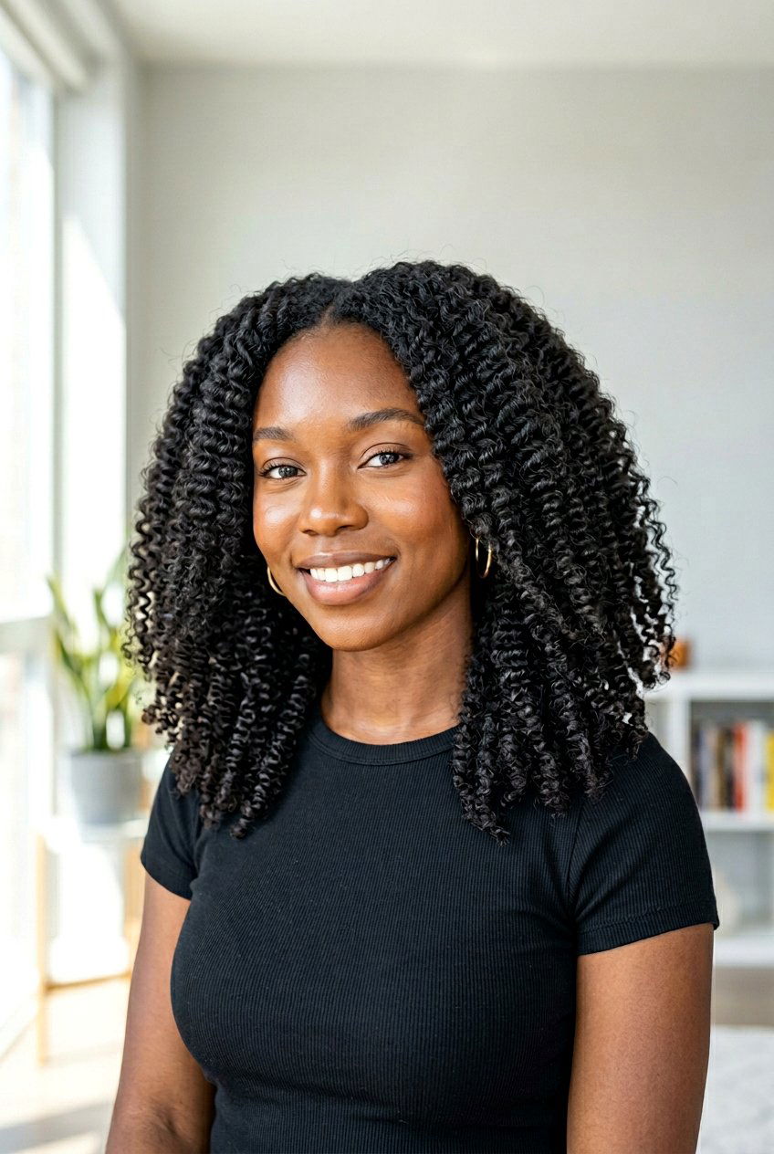 Item24 - 20 braid out on medium natural hair - 20 braid out on medium natural hair