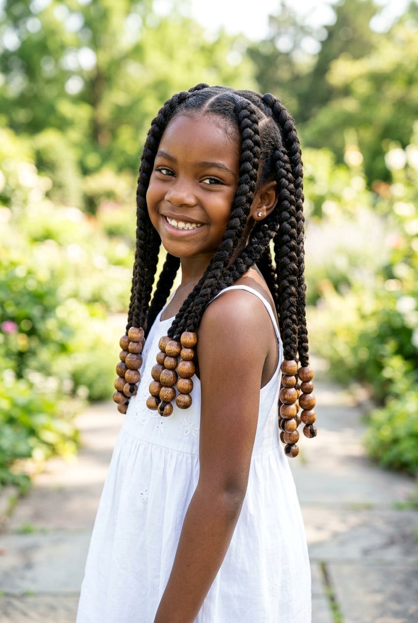 Item24 - 20 kids knotless braids with beads - 20 kids knotless braids with beads