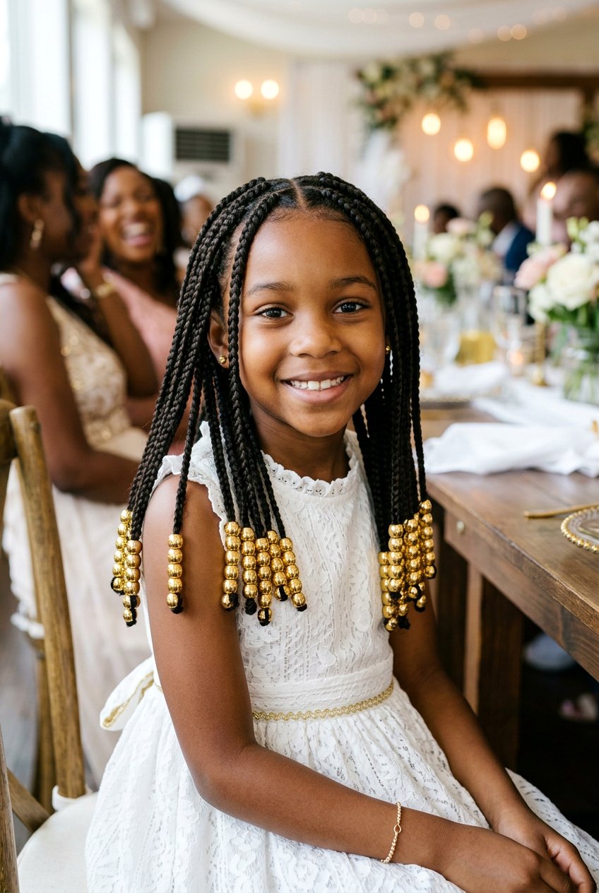 Item25 - 20 kids knotless braids with beads - 20 kids knotless braids with beads