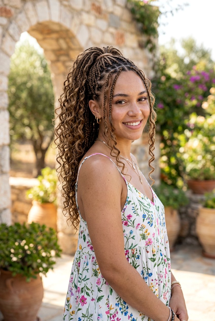 Item26 - 20 mini braids ponytail for natural hair - 20 mini braids ponytail for natural hair