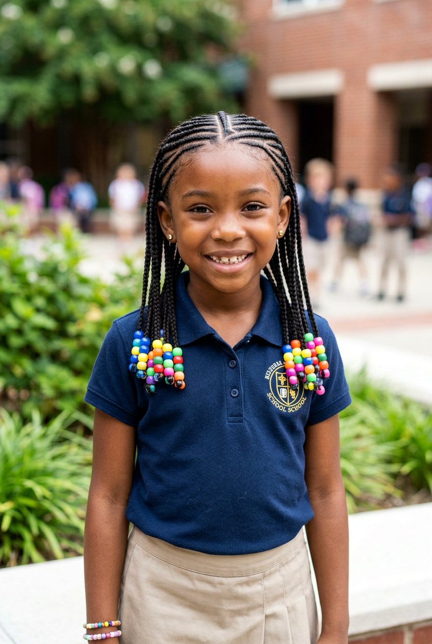 Item26 - 20 school braid styles for black girls with beads - 20 school braid styles for black girls with beads