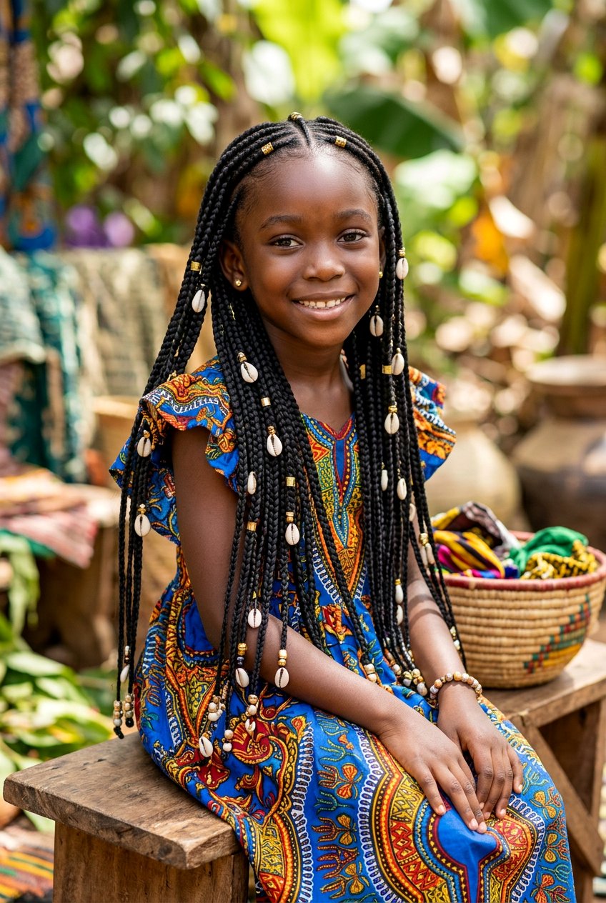 Item26 - 20 kids knotless braids with beads - 20 kids knotless braids with beads