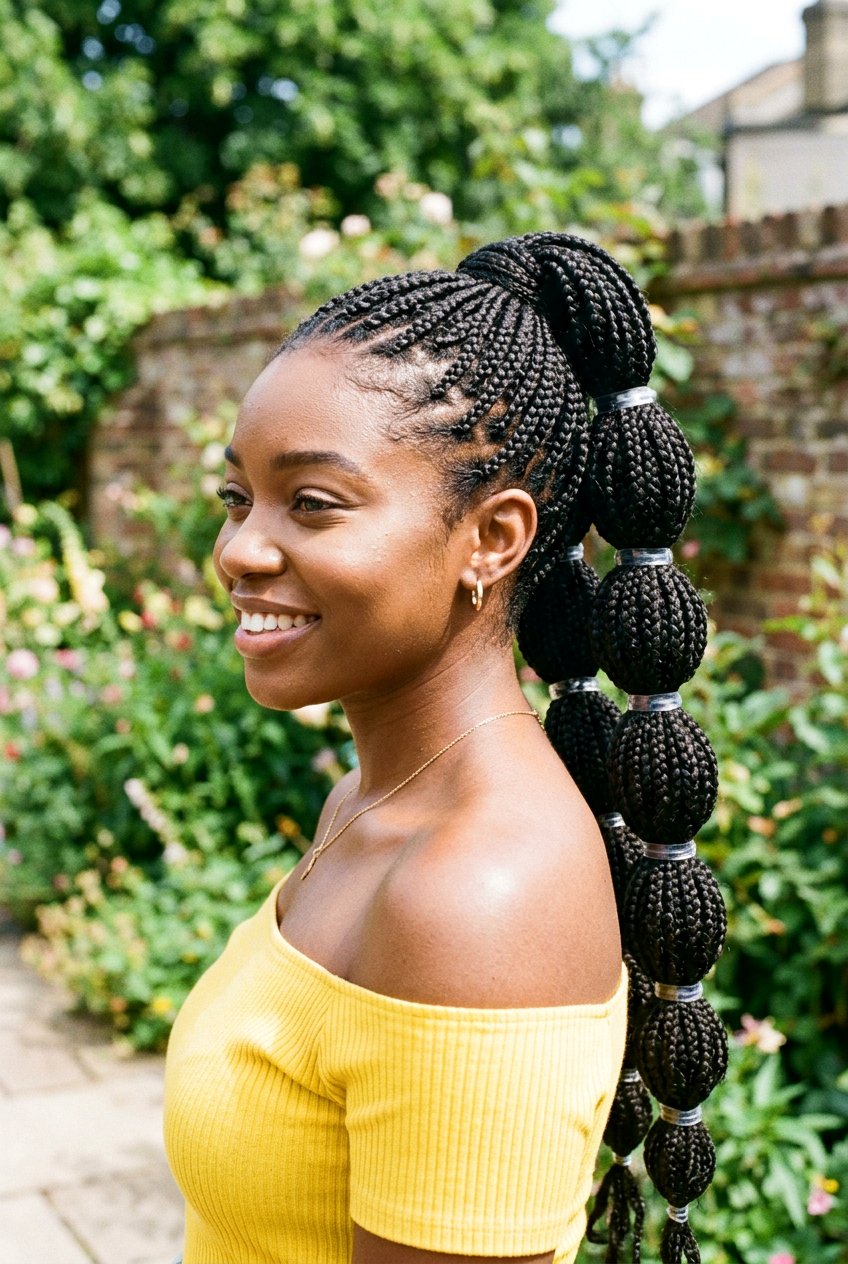 Item27 - 20 mini braids ponytail for natural hair - 20 mini braids ponytail for natural hair