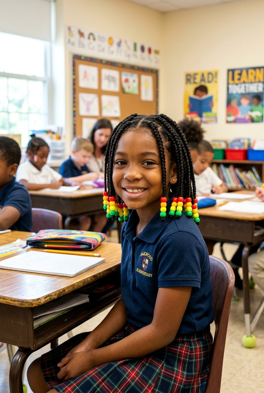 Item27 - 20 school braid styles for black girls with beads - 20 school braid styles for black girls with beads