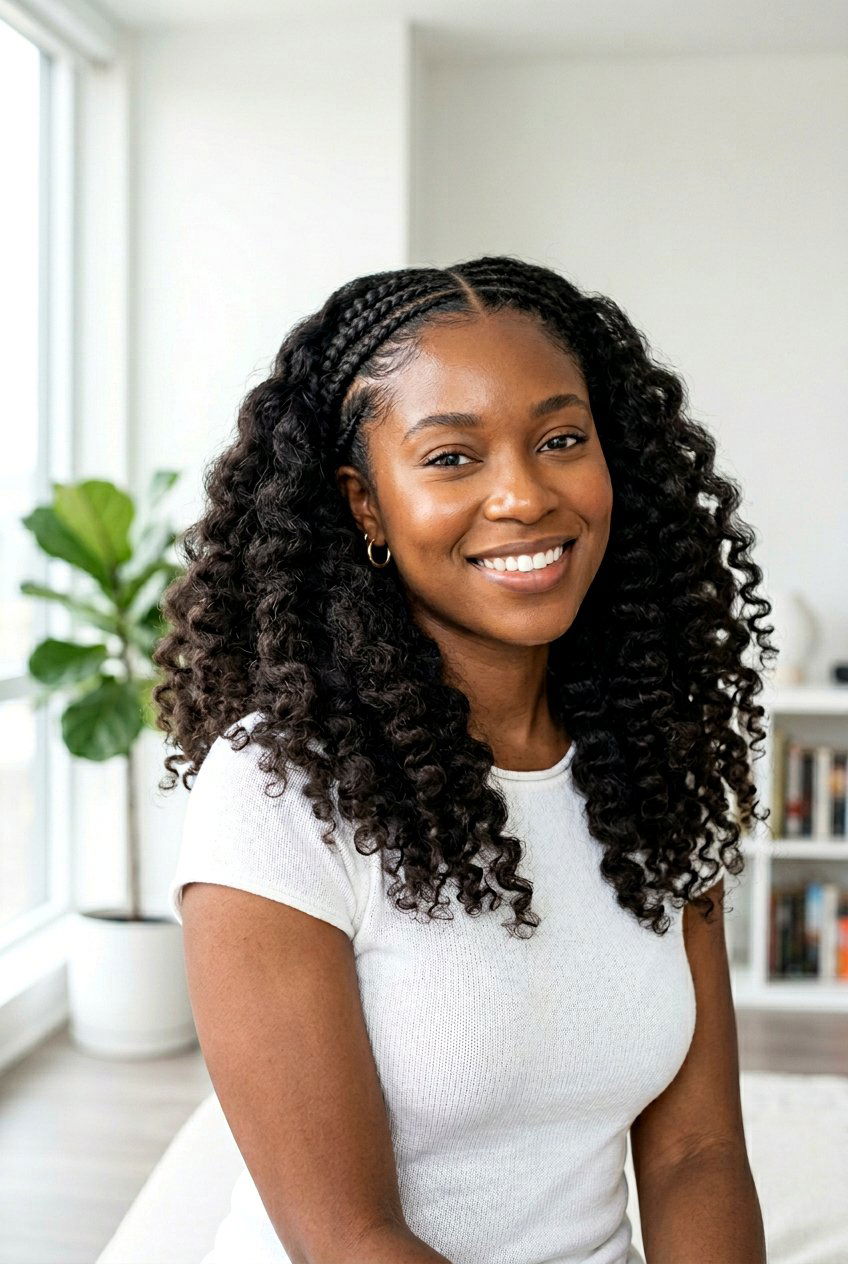 Item27 - 20 braid out on medium natural hair - 20 braid out on medium natural hair