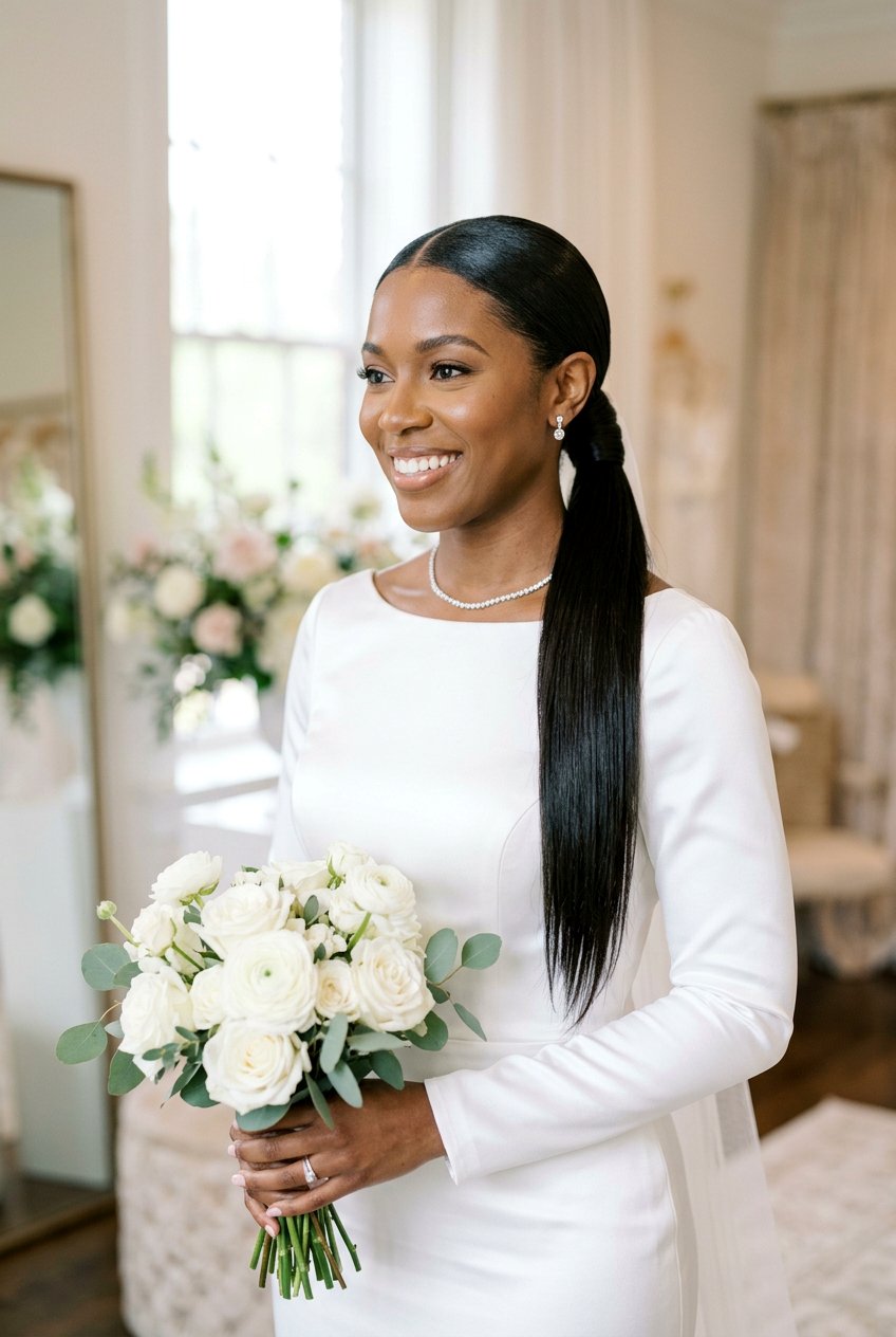 Item27 - 20 elegant silk press wedding hairstyle - 20 elegant silk press wedding hairstyle