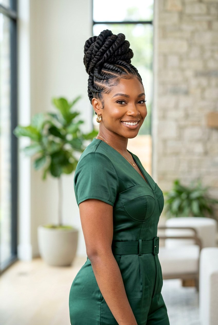 Item27 - 20 flat twist updo for wedding guest - 20 flat twist updo for wedding guest