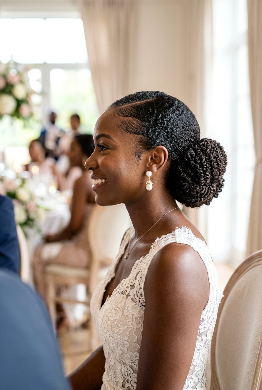 20 Stunning Wedding Updo Ideas for Black Women Natural Hair