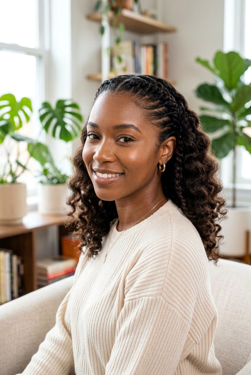 Item28 - 20 braid out on medium natural hair - 20 braid out on medium natural hair