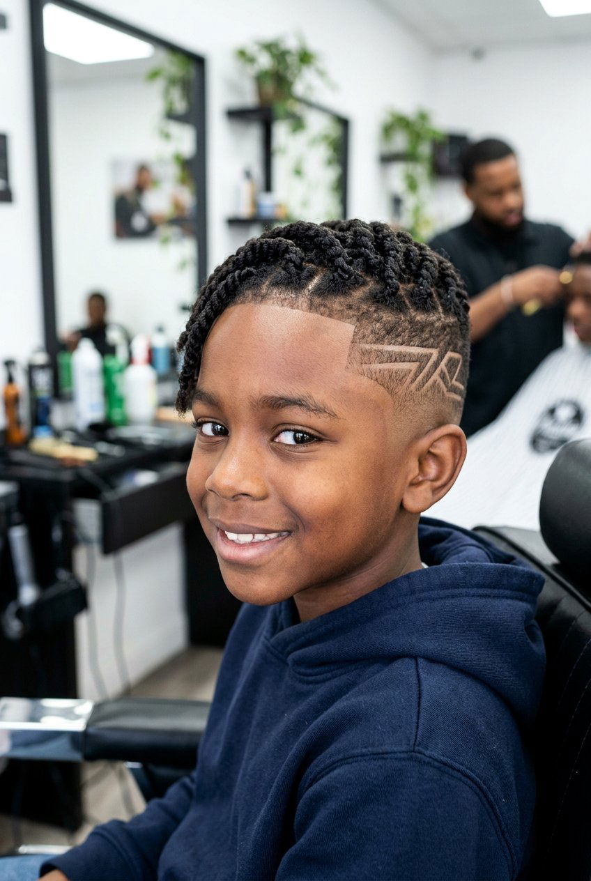 20 Trendy Boys Starter Loc Styles With Taper Fade Looks