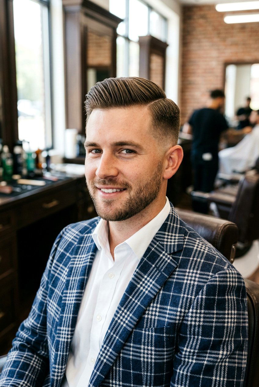 Ivy League Long Top Fade - 20 long top short sides haircut men - 20 long top short sides haircut men