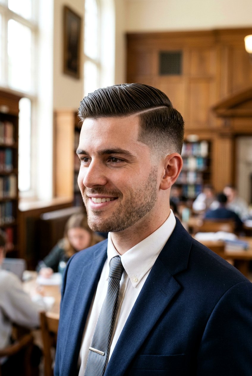 Ivy League haircut with hard part - 20 ivy league haircut - 20 ivy league haircut