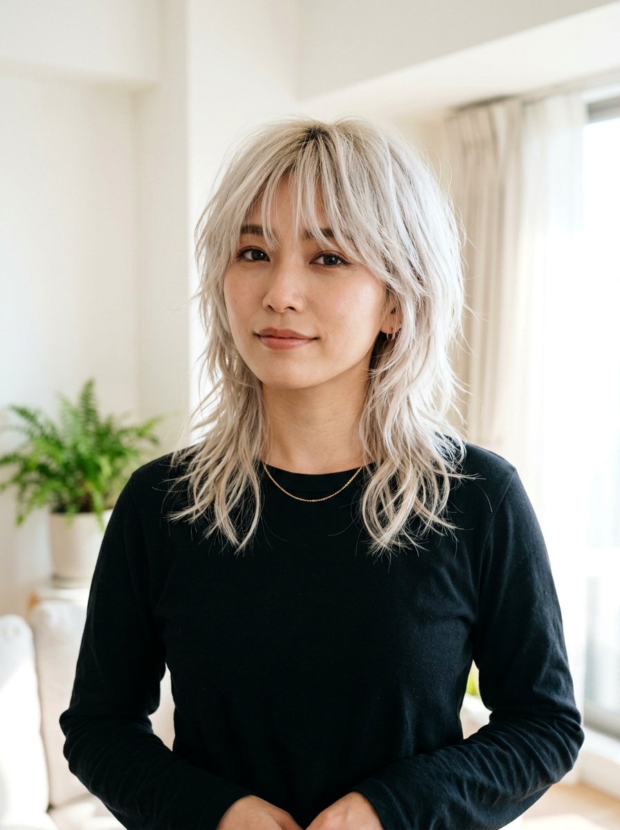 Japanese Wolf Cut With Platinum Blonde Medium Hair - 20 japanese wolf cut for medium hair - 20 japanese wolf cut for medium hair
