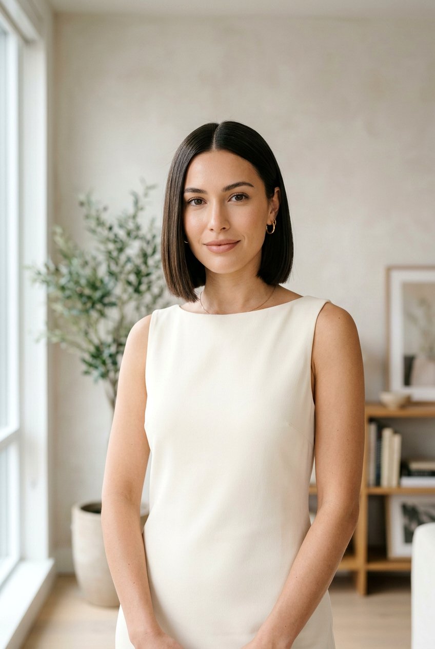 Jaw Length French Bob With Center Part - 20 jaw length french bob - 20 jaw length french bob