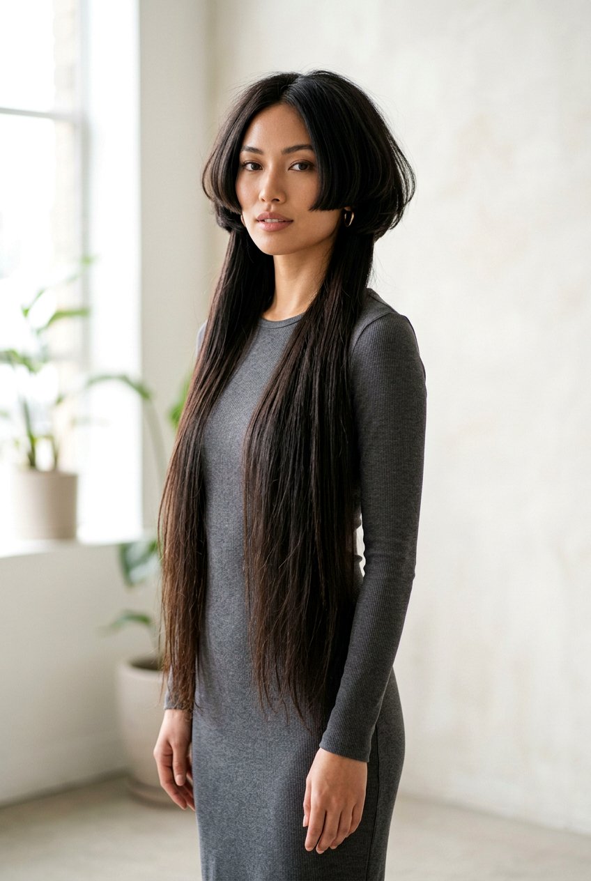 Jellyfish Haircut With Extra Long Tentacle Layer For Straight Hair - 20 jellyfish haircut for long straight hair - 20 jellyfish haircut for long straight hair