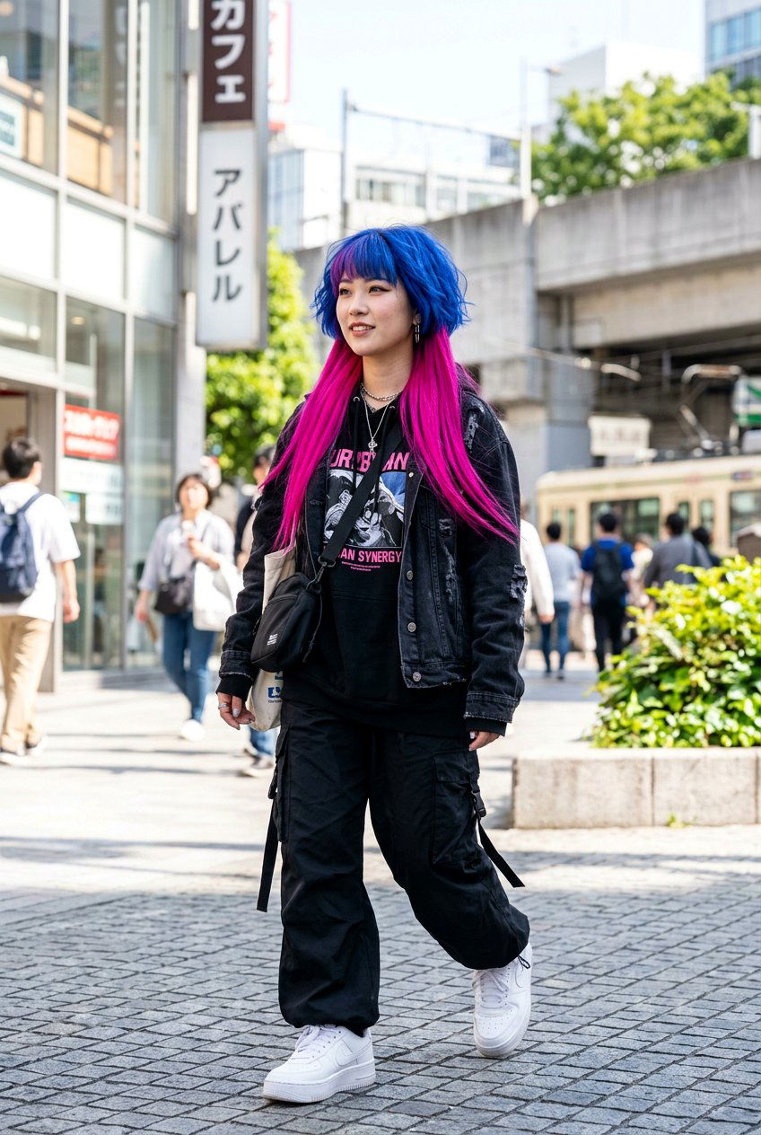 Jellyfish Haircut With Long Straight Hair And Vivid Color - 20 jellyfish haircut for long straight hair - 20 jellyfish haircut for long straight hair