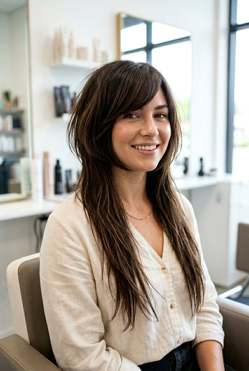 Jellyfish Haircut With Side Swept Bangs - 20 jellyfish haircut with bangs - 20 jellyfish haircut with bangs