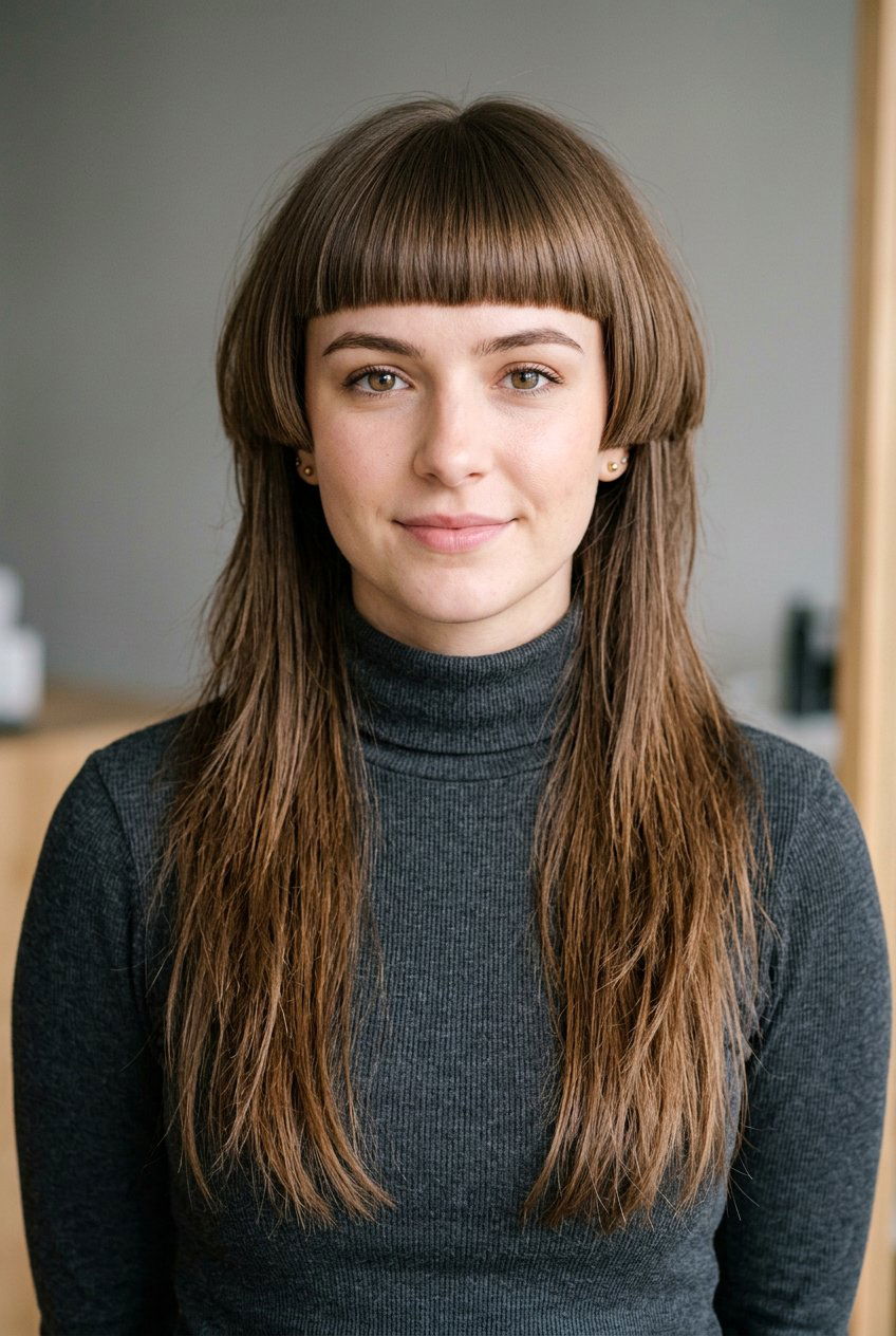 Jellyfish Haircut With Straight Across Bangs - 20 jellyfish haircut with bangs - 20 jellyfish haircut with bangs