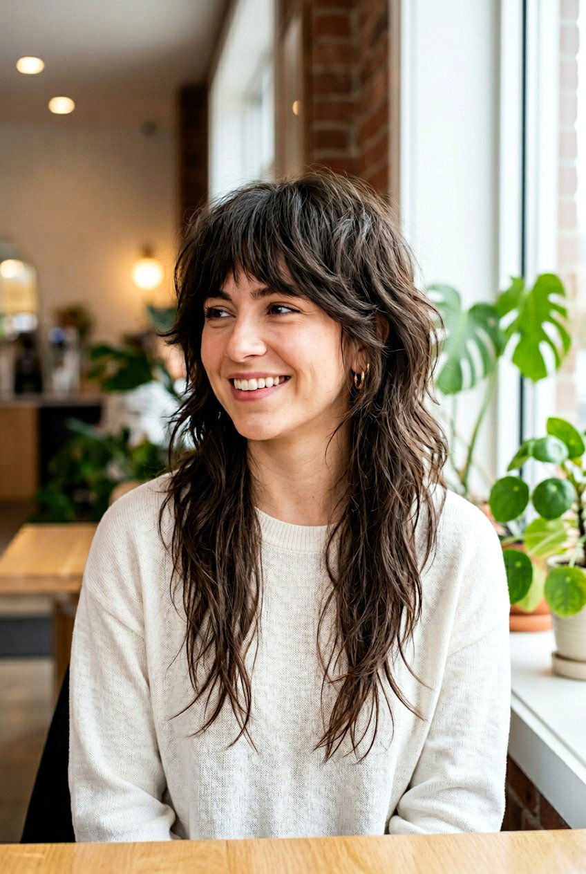 Jellyfish Haircut With Textured Bangs And Layers - 20 jellyfish haircut with bangs - 20 jellyfish haircut with bangs