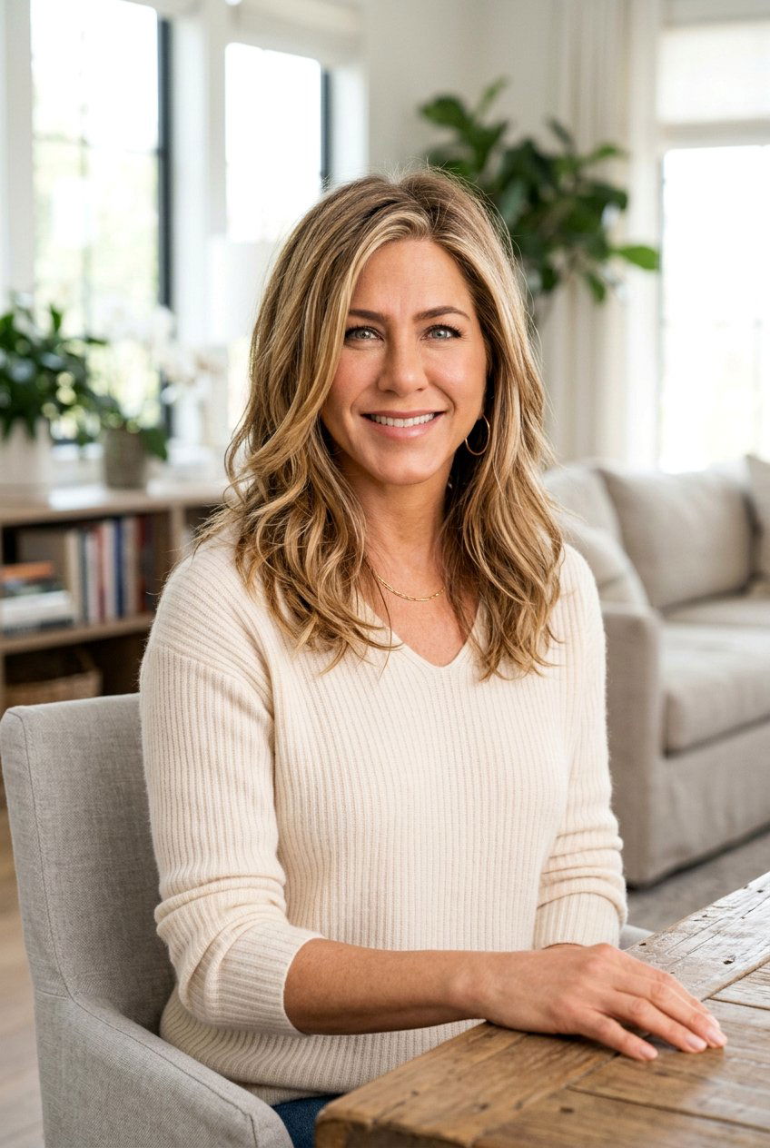 Jennifer Aniston Layered Lob - 20 celebrity inspired lob haircut - 20 celebrity inspired lob haircut