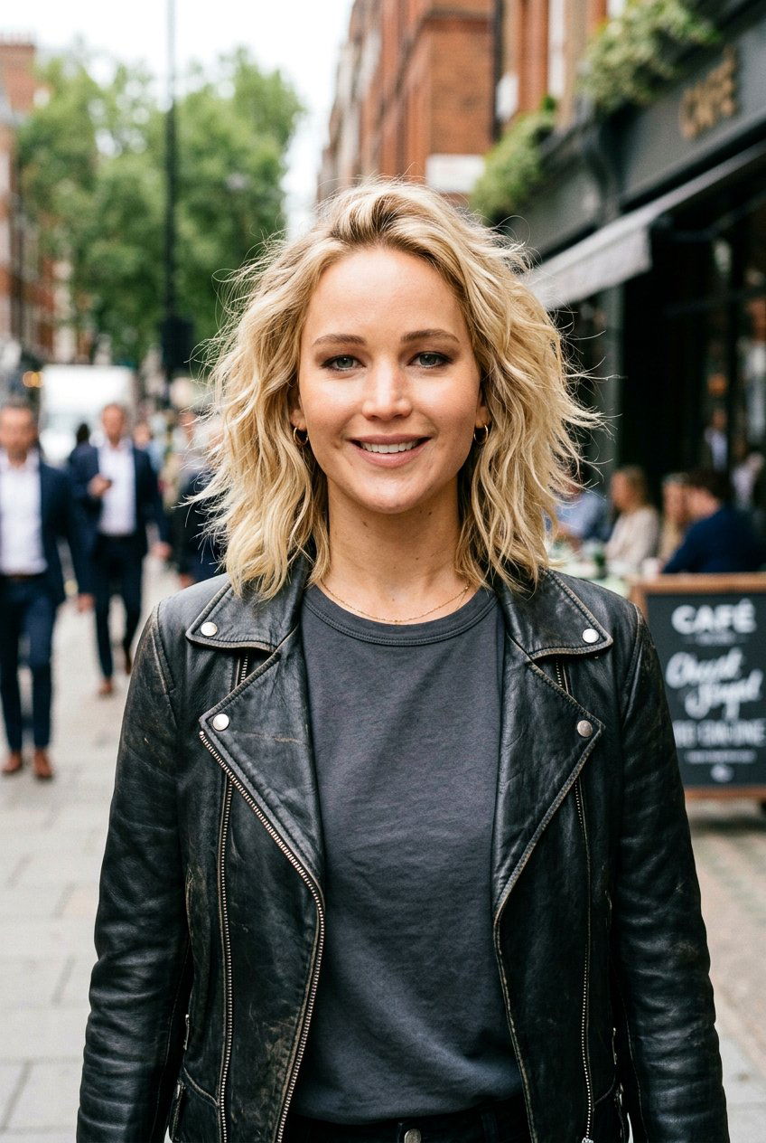 Jennifer Lawrence Shaggy Lob - 20 celebrity inspired lob haircut - 20 celebrity inspired lob haircut