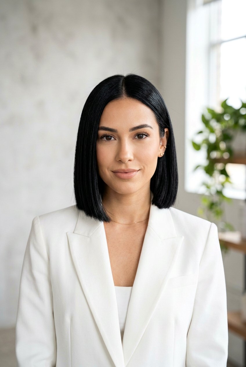 Jet Black Bob With Blunt Ends - 20 black hair makeover ideas - 20 black hair makeover ideas