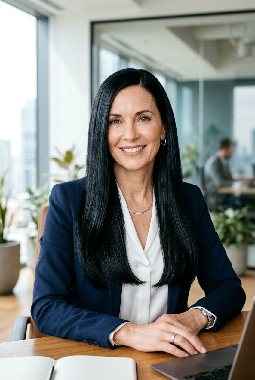 Jet Black Hair Color - 20 glossy black hair color for women over 50 - 20 glossy black hair color for women over 50