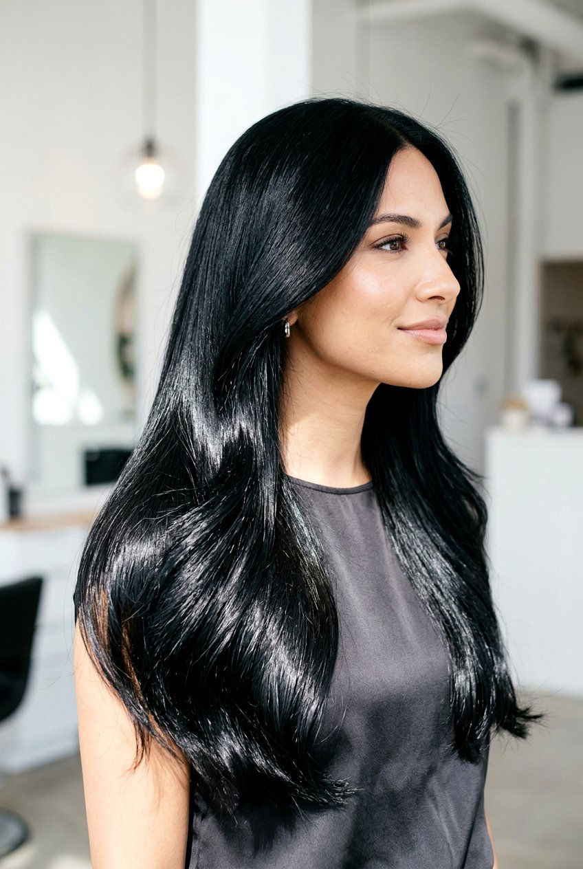 Jet Black Hair Gloss - 20 hair color ideas for black hair - 20 hair color ideas for black hair