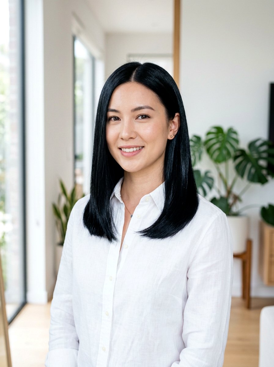 Jet Black Shoulder Length Hair - 20 shoulder length hair color ideas - 20 shoulder length hair color ideas