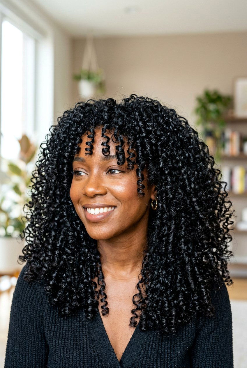 Jet black curly hair - 20 hair color ideas for curly hair - 20 hair color ideas for curly hair