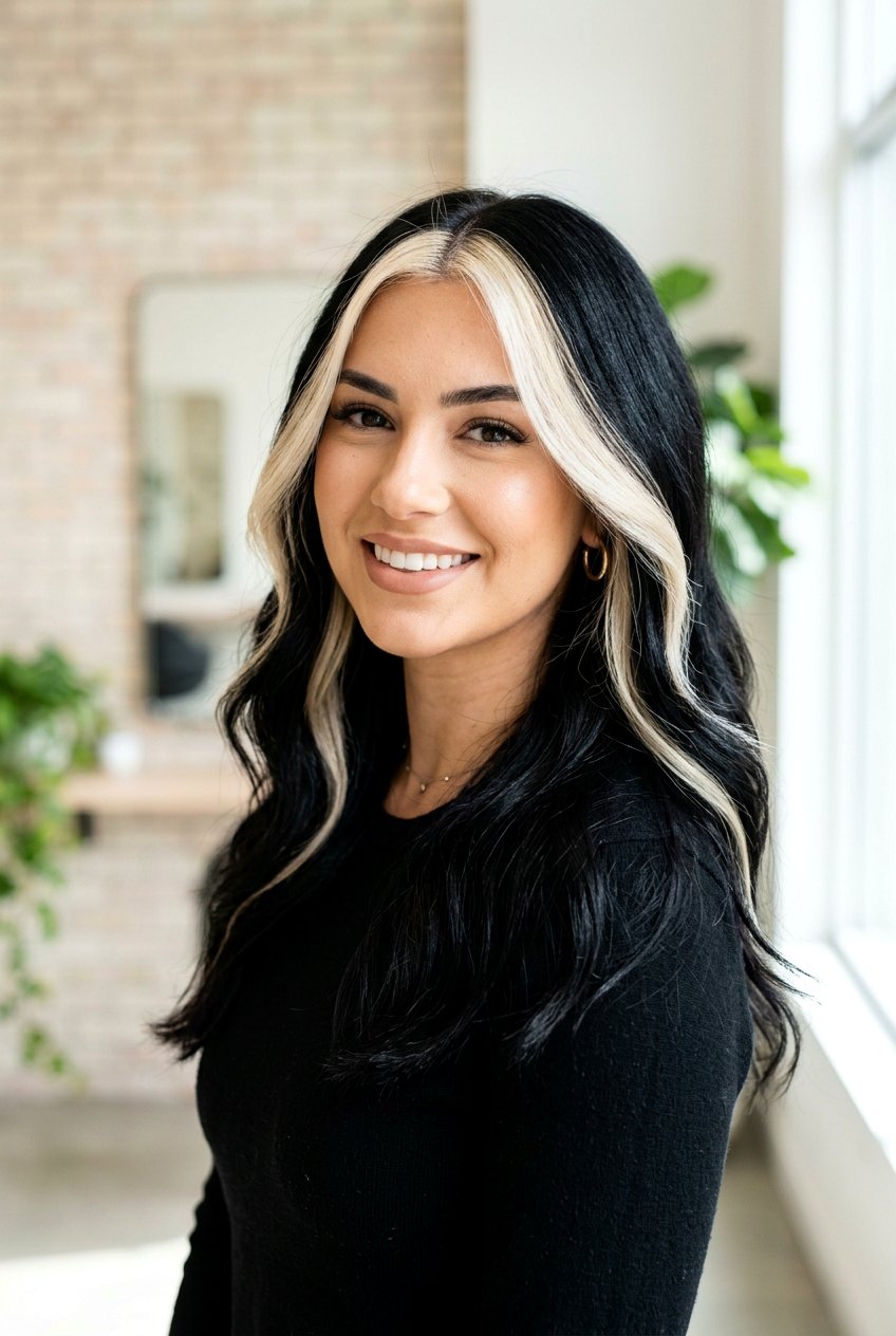 Jet black hair with money piece - 20 jet black hair color - 20 jet black hair color