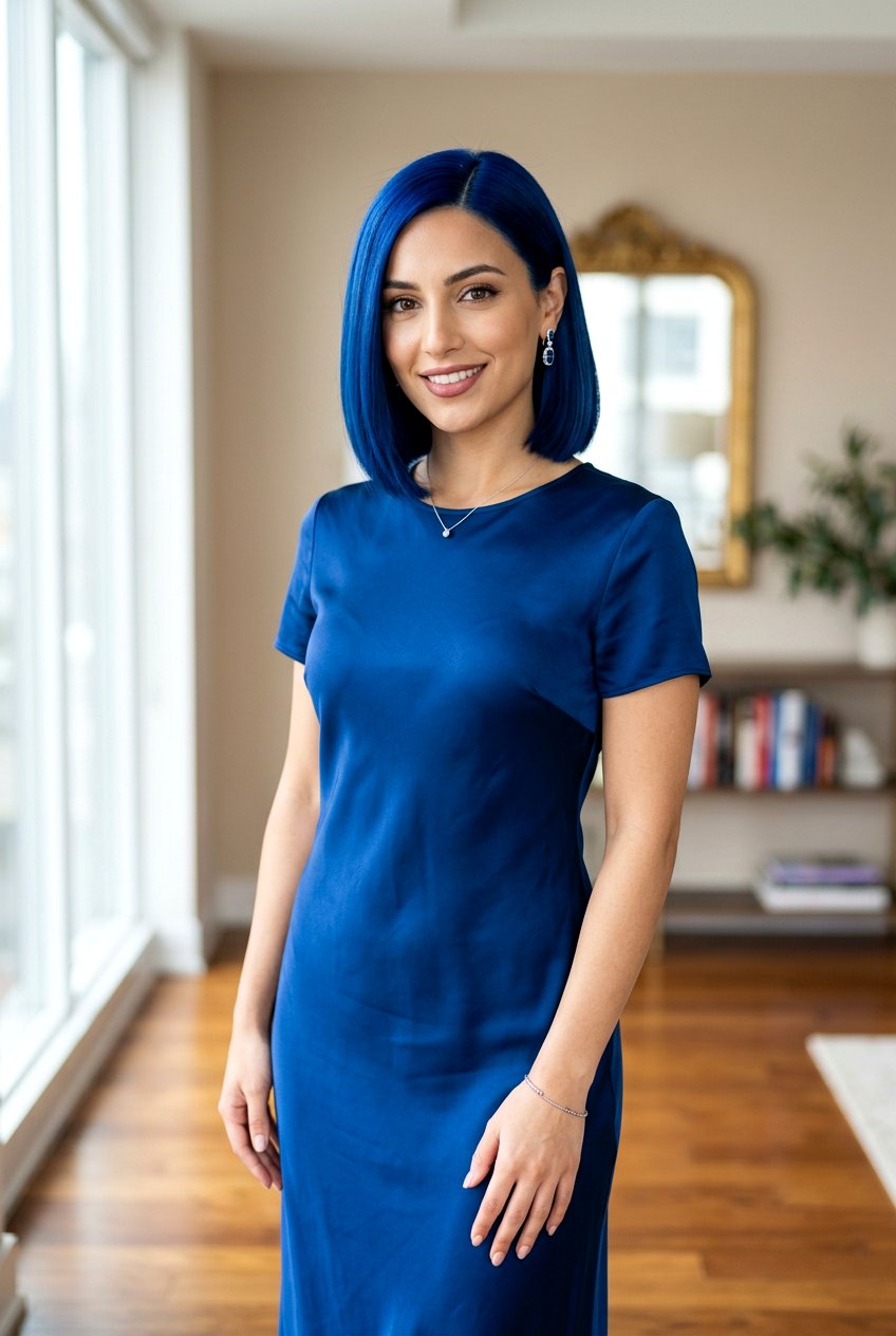 Jewel Tone Blue - 20 editorial hair color ideas - 20 editorial hair color ideas