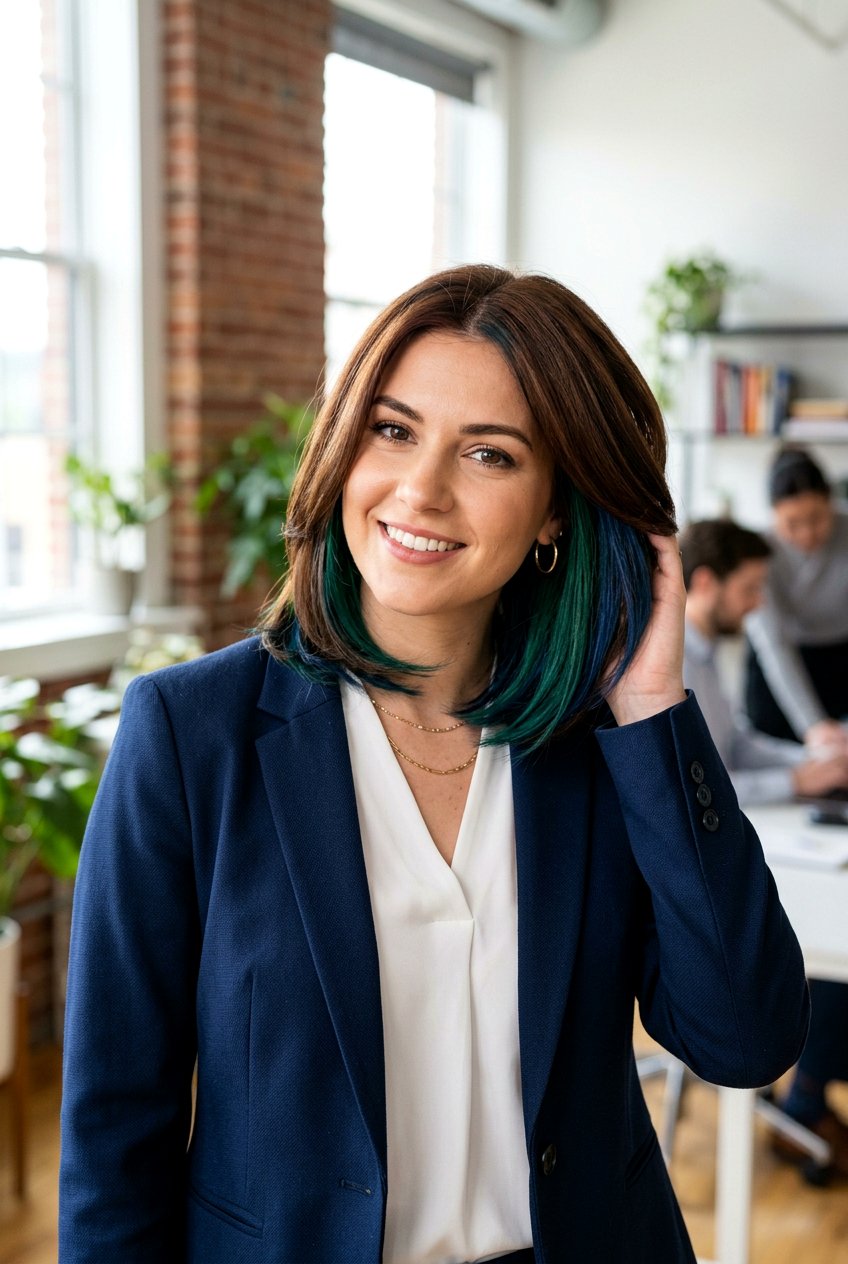 Jewel Tone Peekaboo Hair - 20 hidden rainbow balayage - 20 hidden rainbow balayage