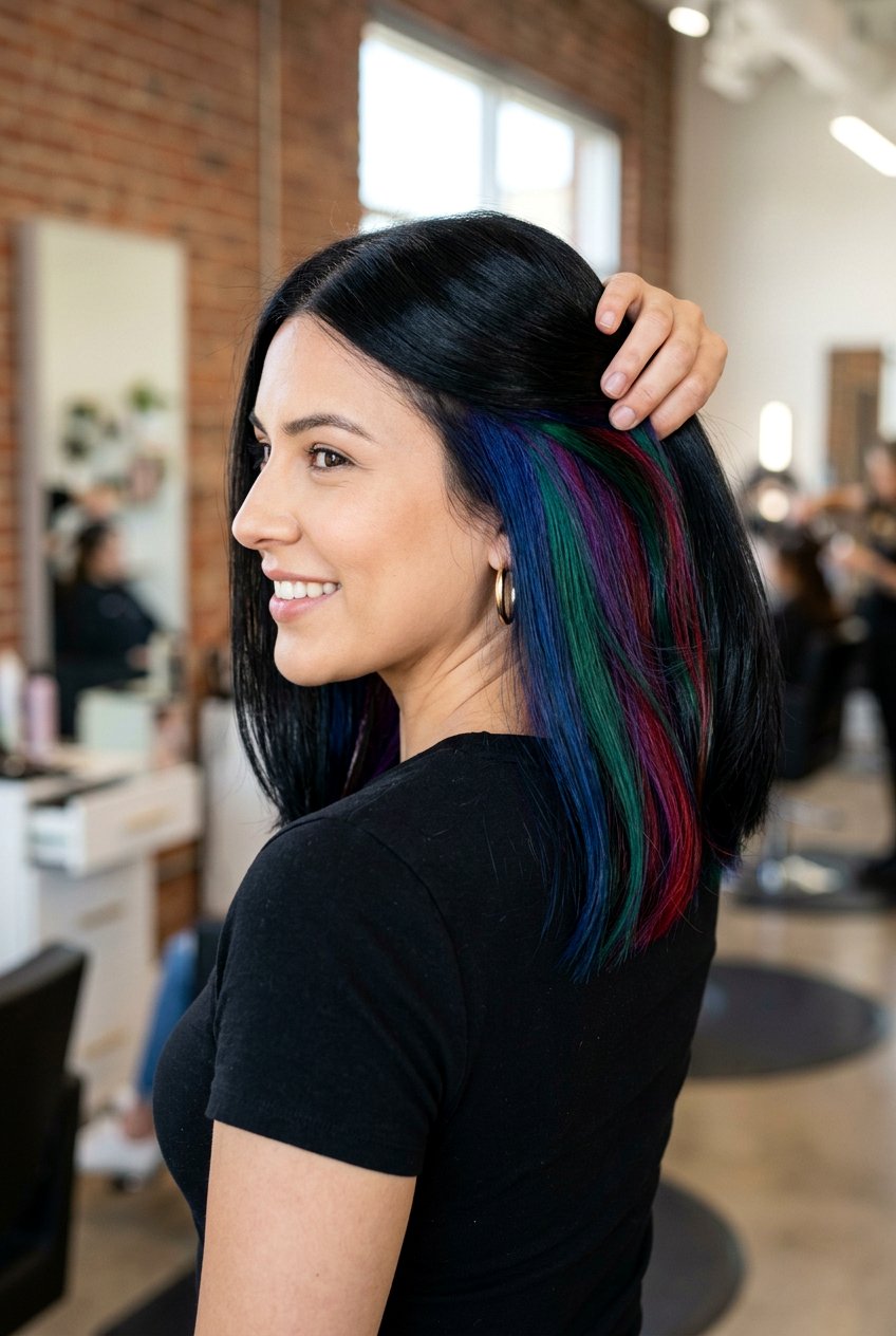 Jewel tone hidden rainbow hair - 20 hidden rainbow hair - 20 hidden rainbow hair