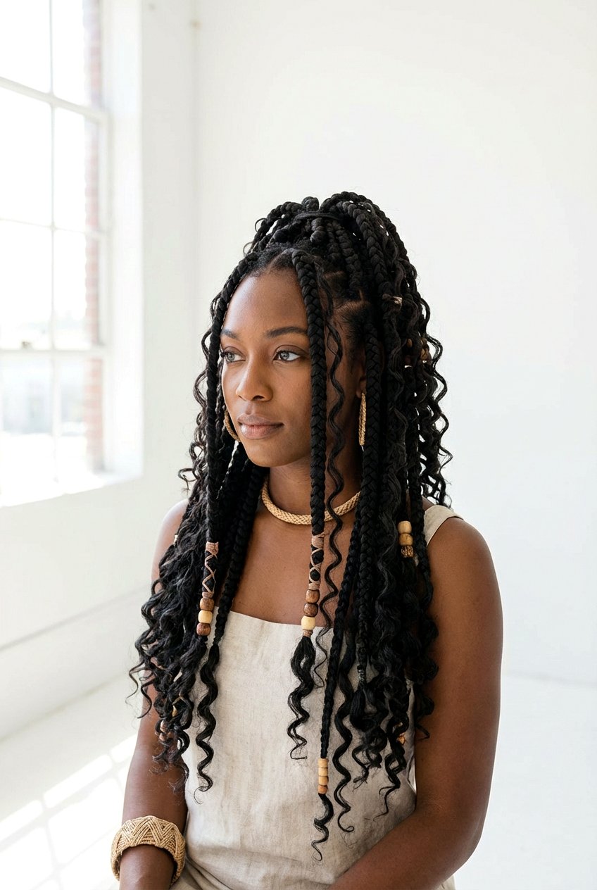 Jumbo Bohemian Box Braids - 20 bohemian box braids - 20 bohemian box braids