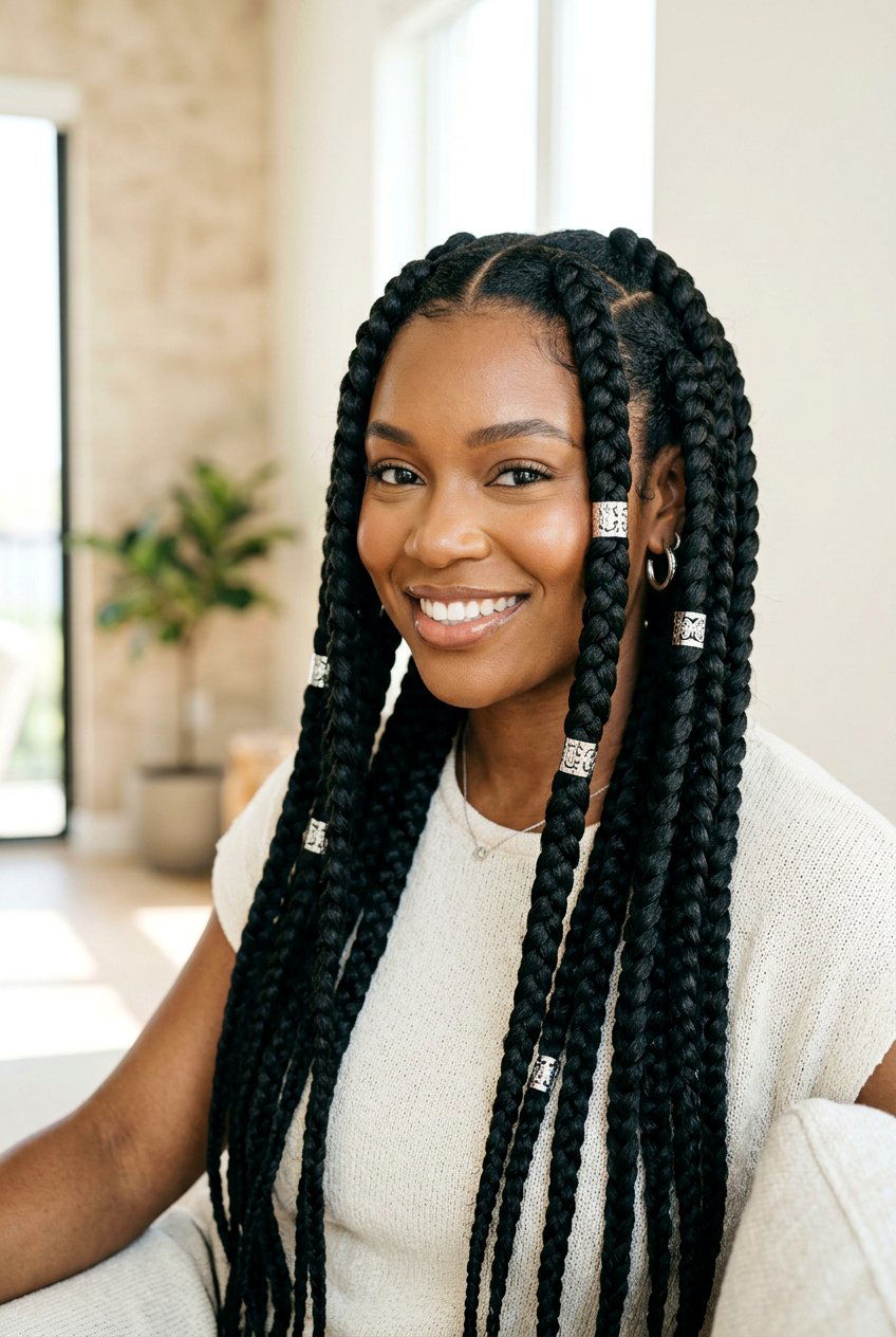 Jumbo Box Braids - 20 braided hairstyles for black women - 20 braided hairstyles for black women